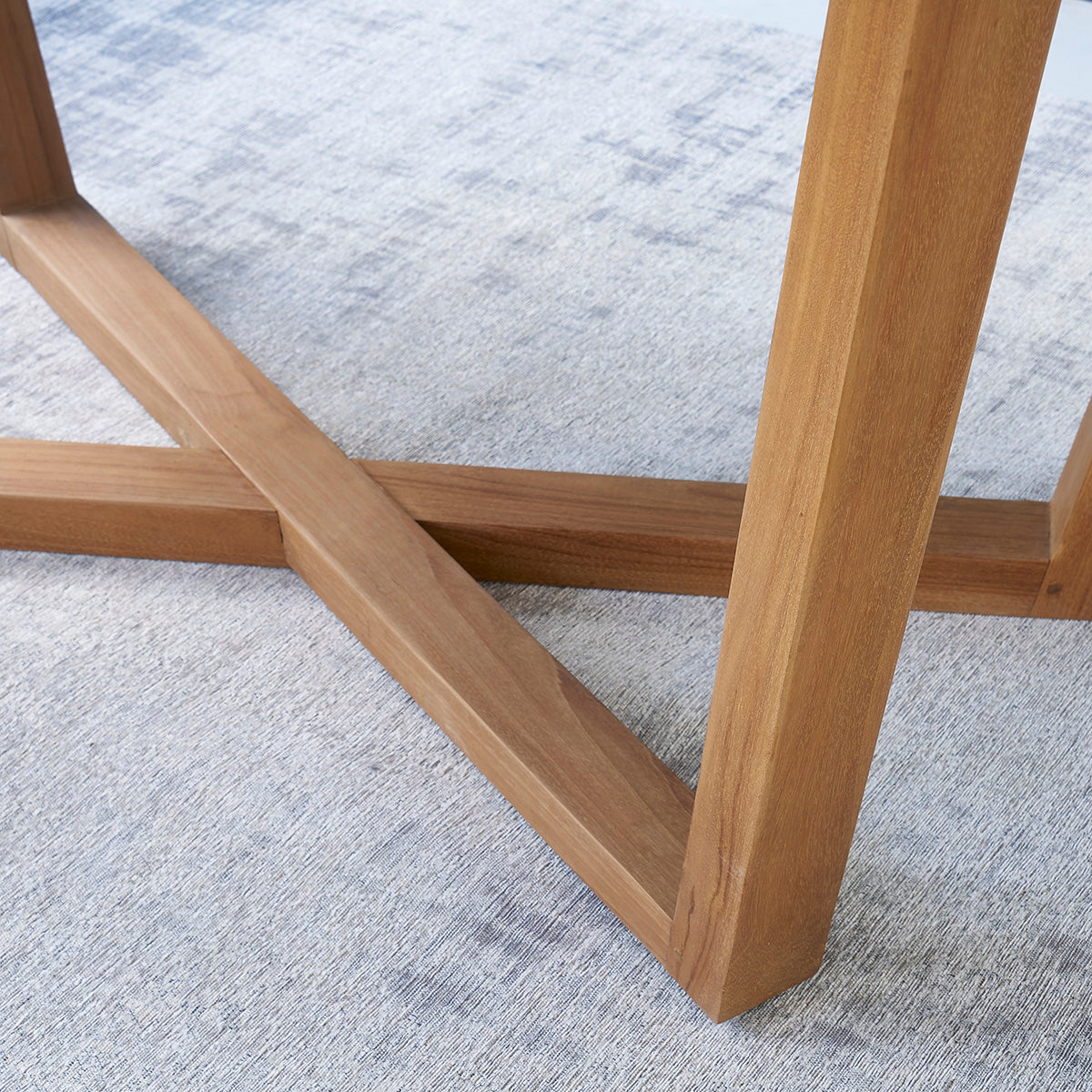 Berah Getah TRISTAN table en teck 6 personnes bois massif