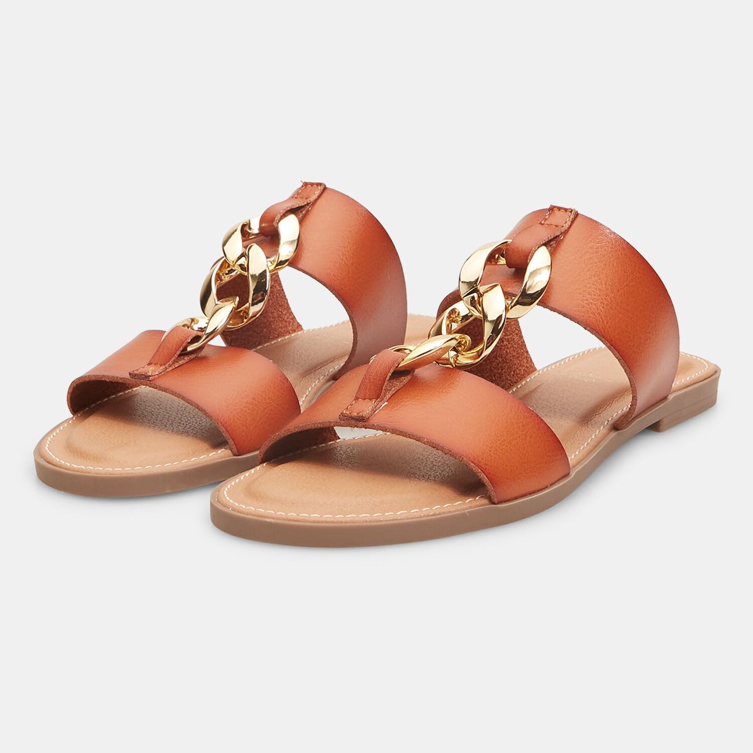 Bata Mules plates femme chaîne élégante été