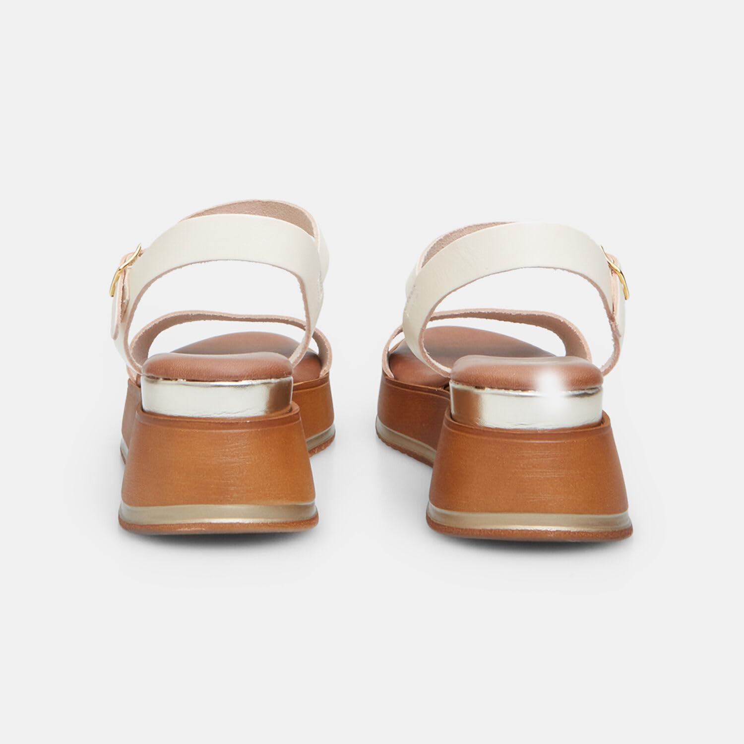 Bata Sandales cuir femme plateforme 6 cm bois