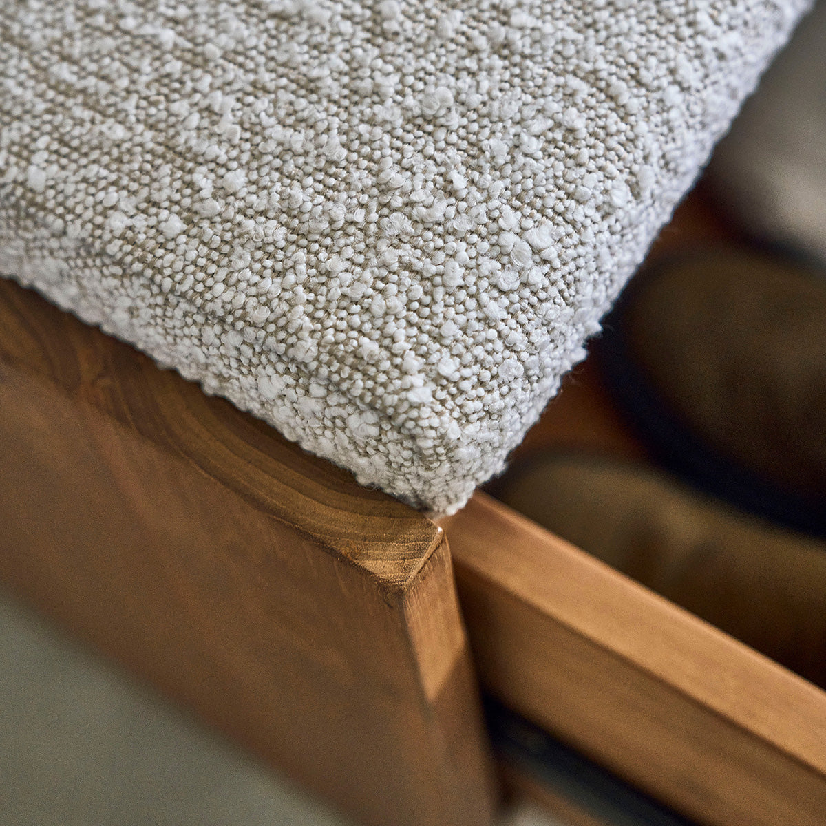 Berah Getah SERENE banc teck massif bouclette 120 cm