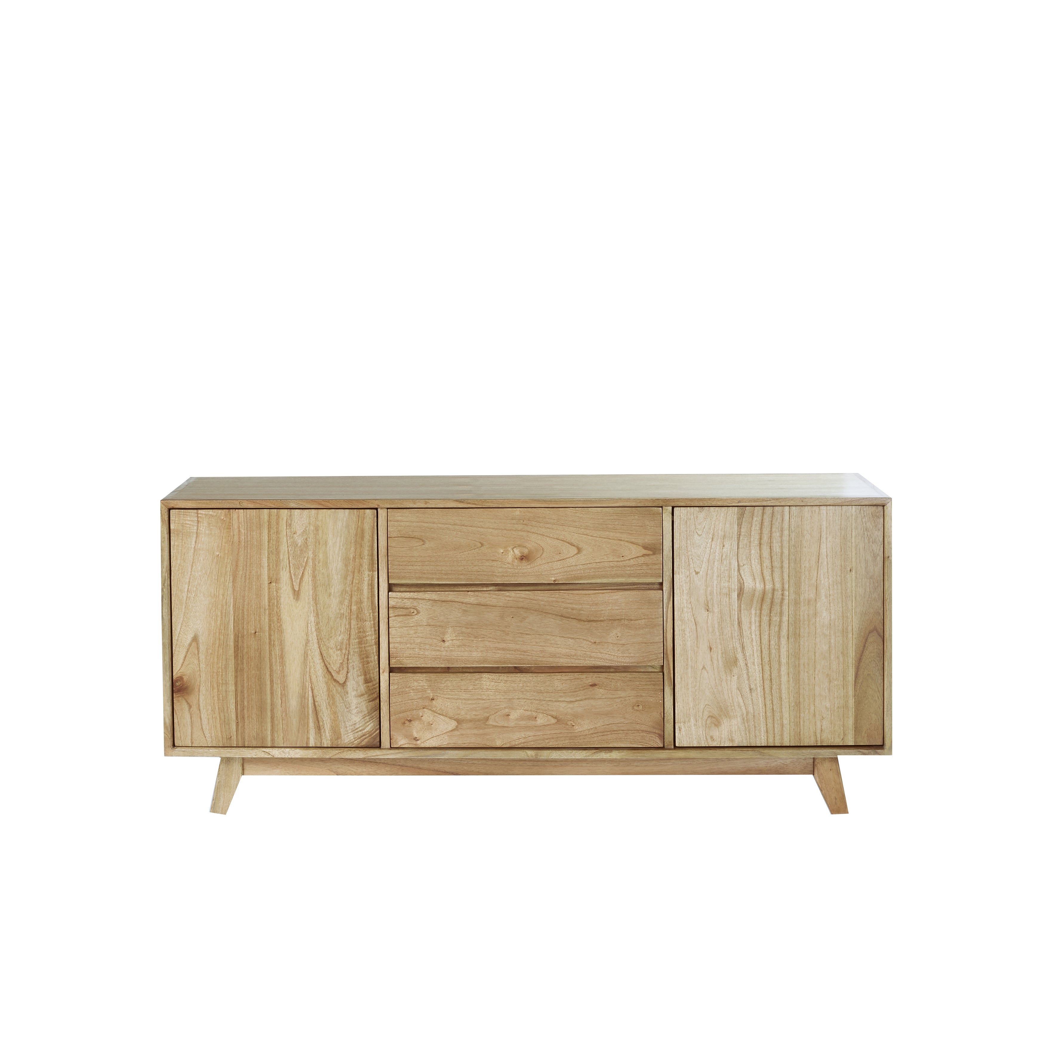 Berah Getah Fifties commode bois 160 cm naturelle