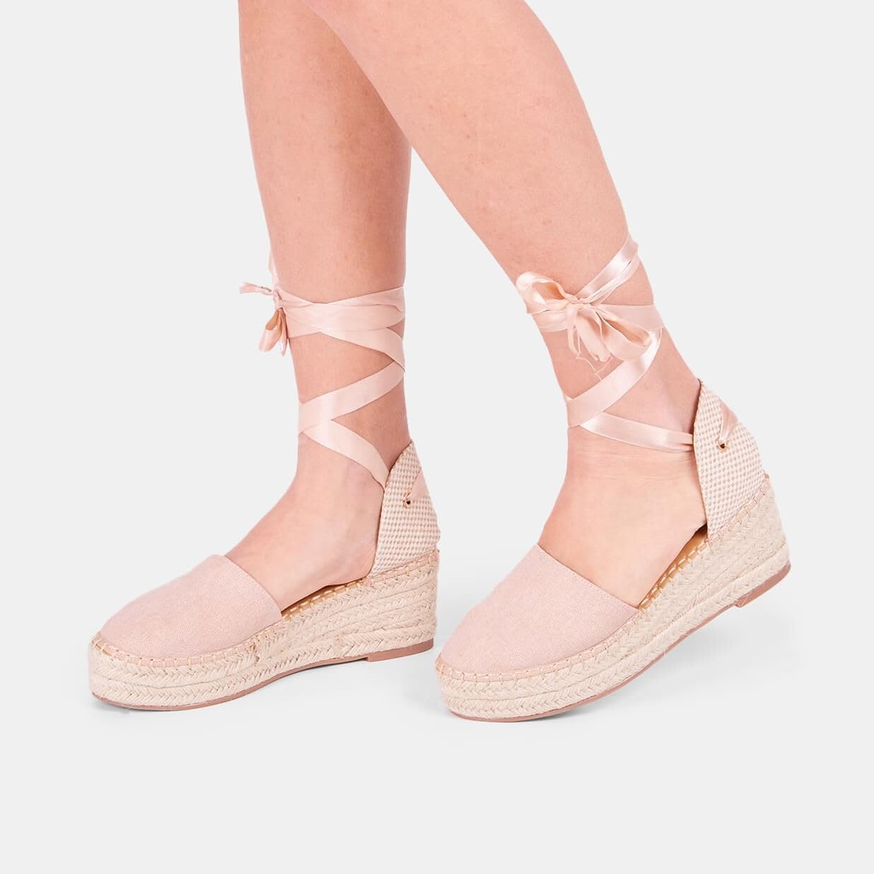 Bata Espadrilles femme compensées 6 cm beige