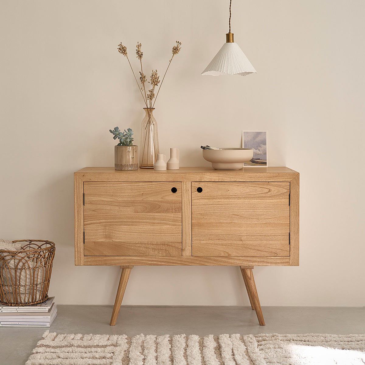 Berah Getah SACHA commode 120 cm mindi naturel