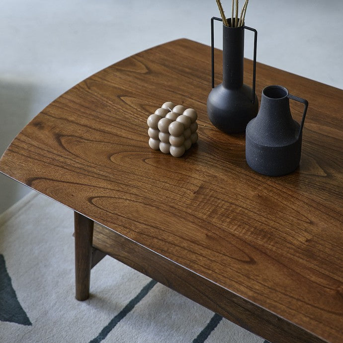 Berah Getah VINTAGE table basse mindi noyer 130 cm