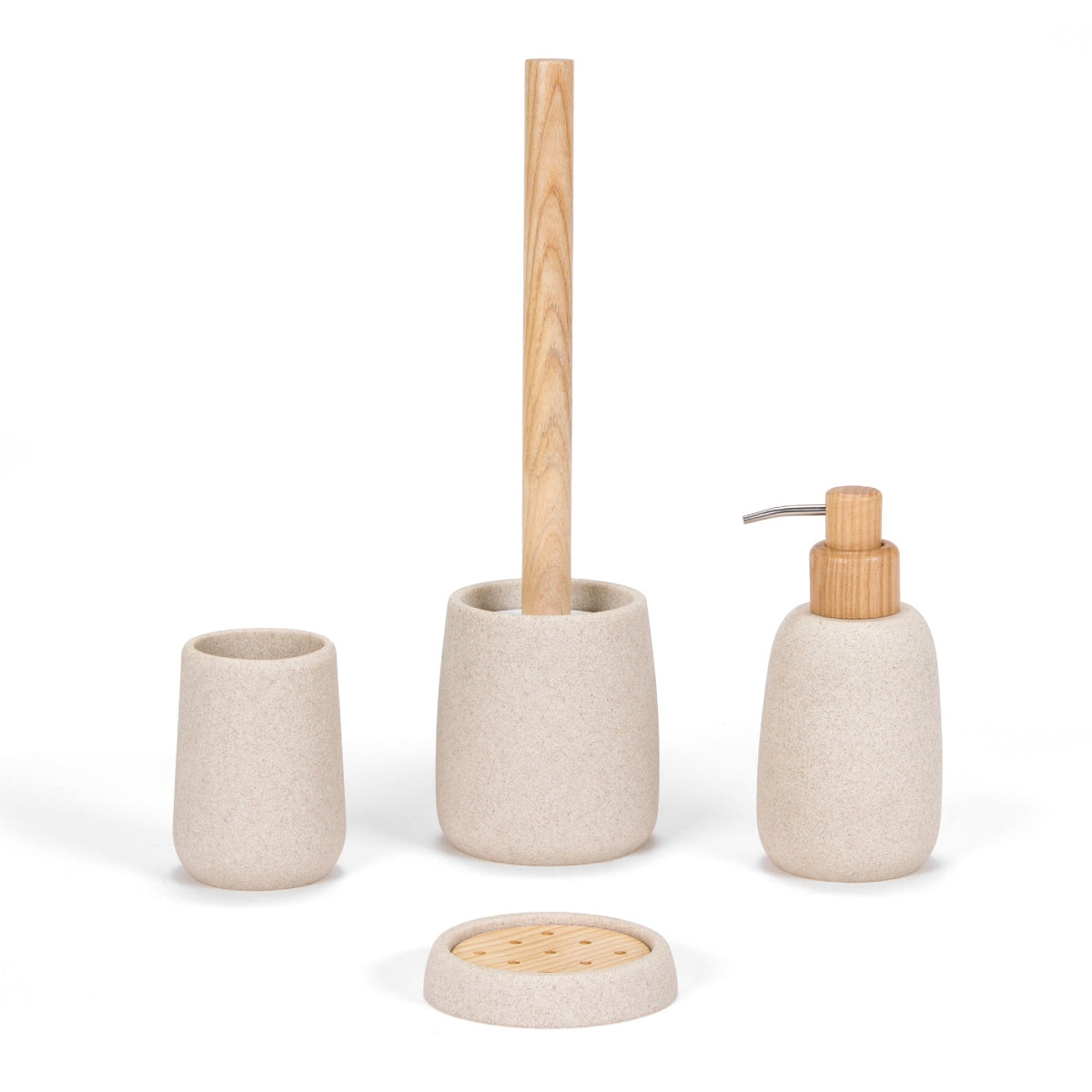 Andrea House Baño distributeur savon beige grès