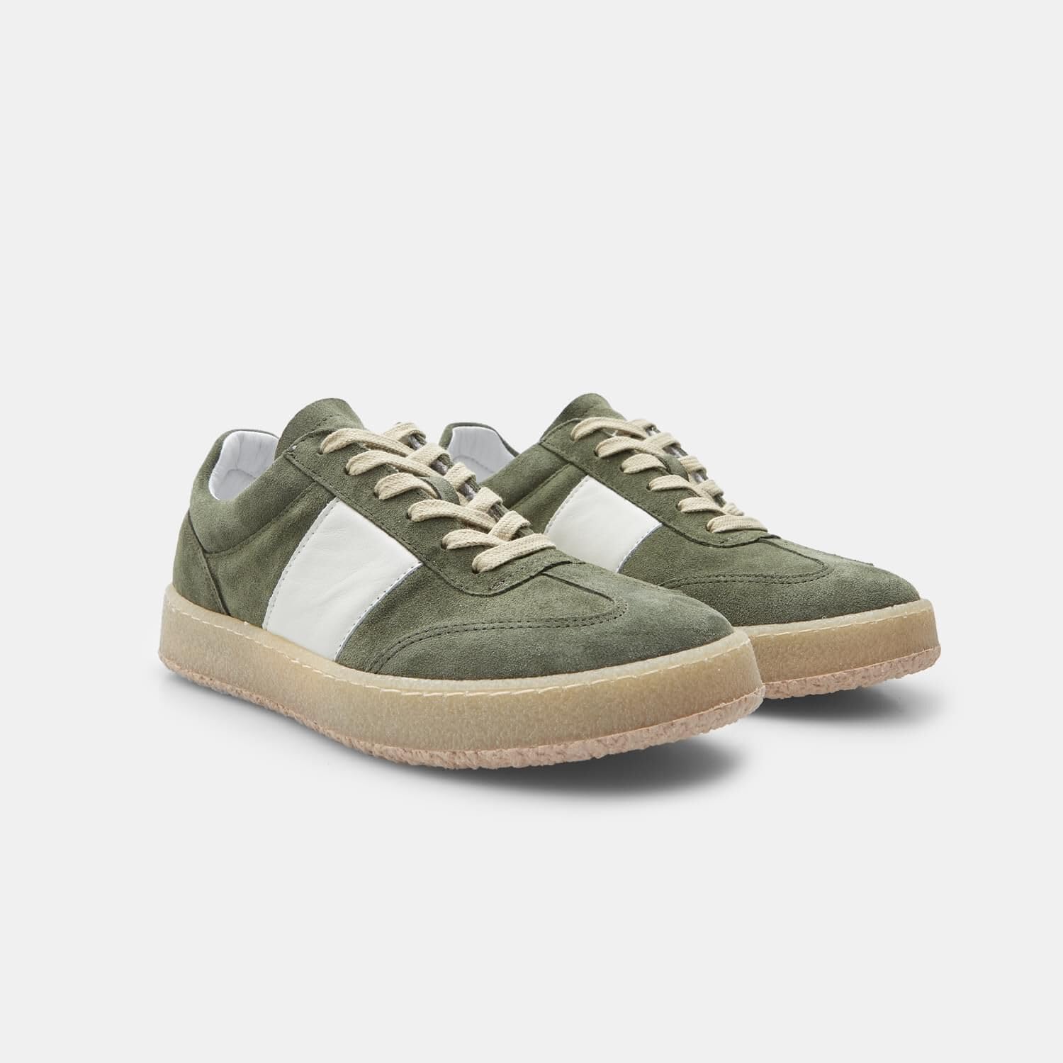 Bata Sneakers Homme en Daim Vertes en Cuir