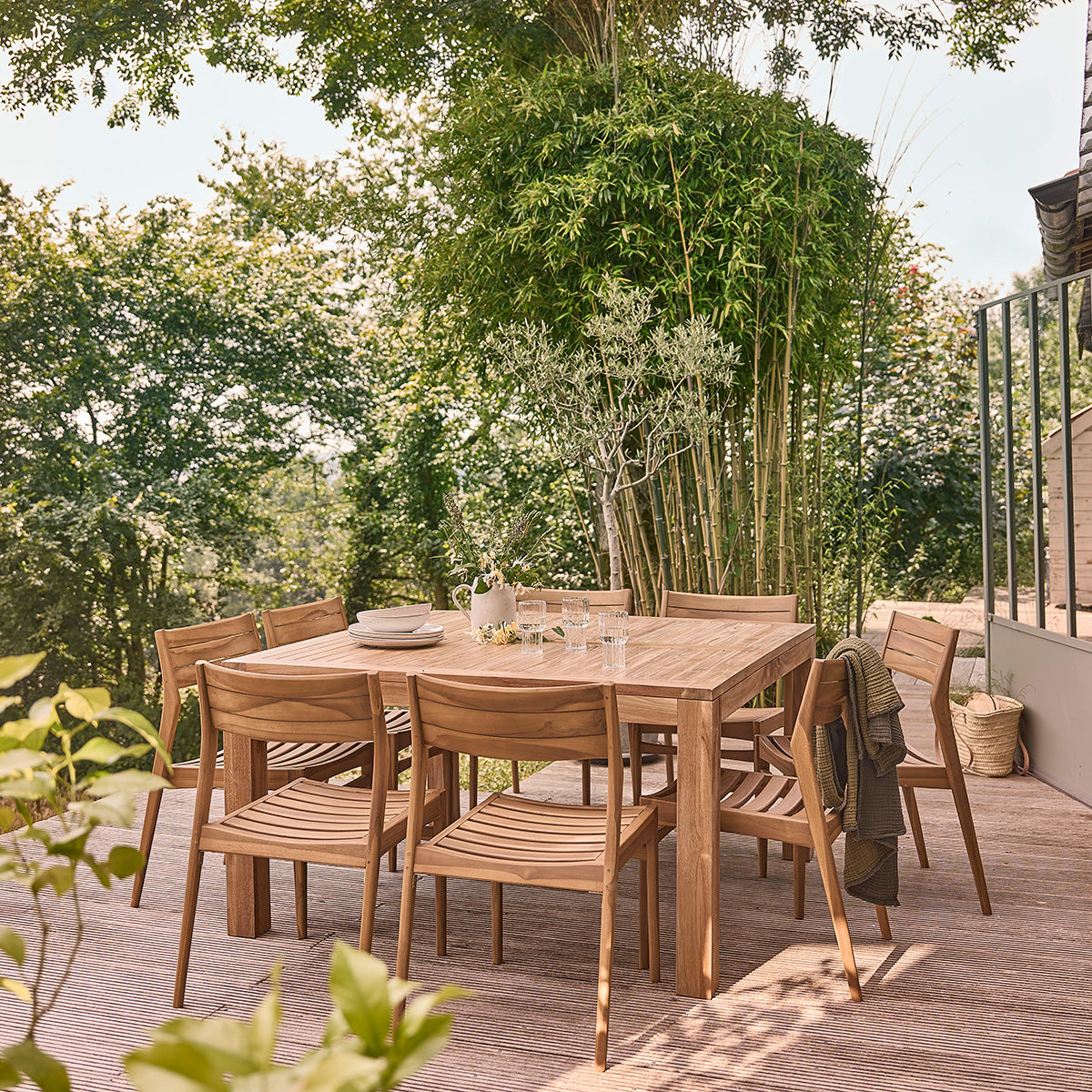 Berah Getah Malte table jardin teck 8 pers.
