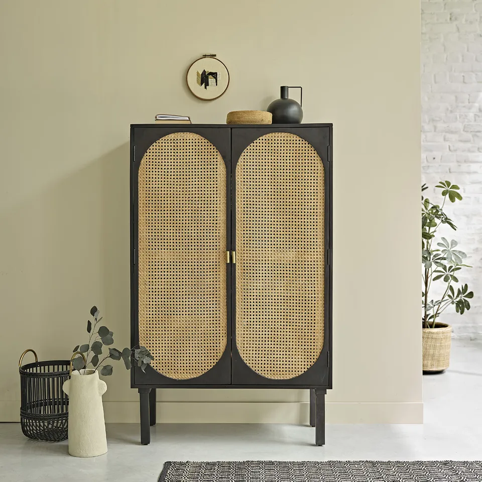 Berah Getah Zulma armoire manguier cannage 90 cm