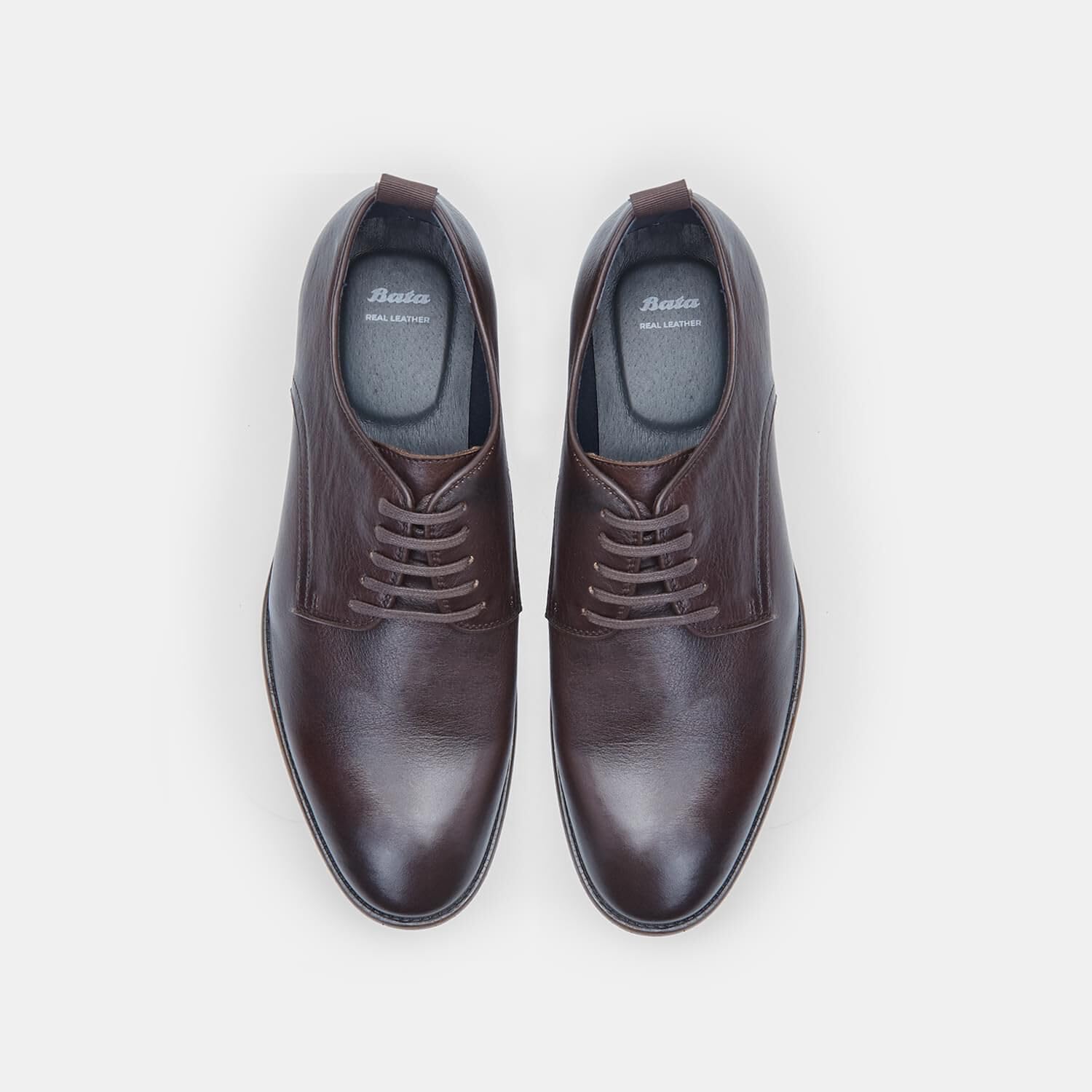 Bata Derby Cuir Homme Chaussures à Lacets Marron