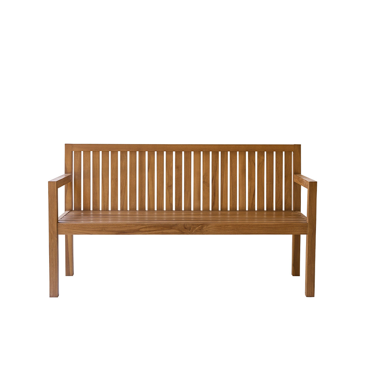 Berah Getah Malte banc jardin teck 160 cm accoudoirs