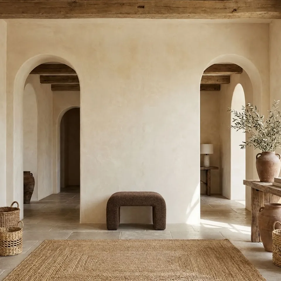 Andrea House Saya tabouret tapissé marron
