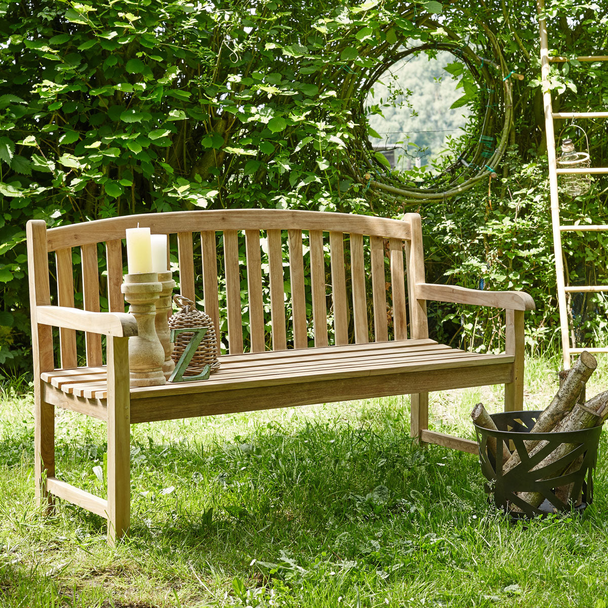Berah Getah Midland banc de jardin 3 places teck massif