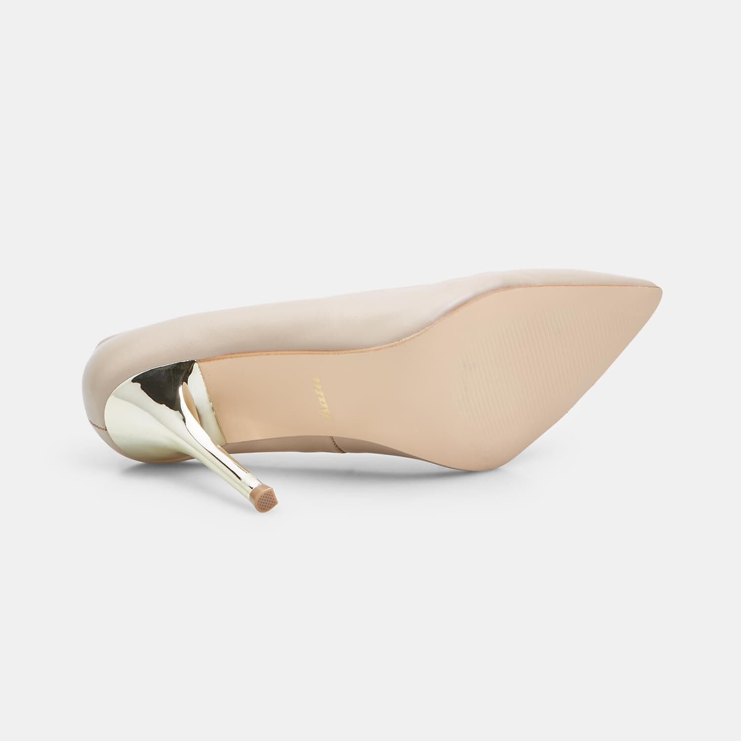 Bata Chaussures à talons Escarpins doré cuir pointu
