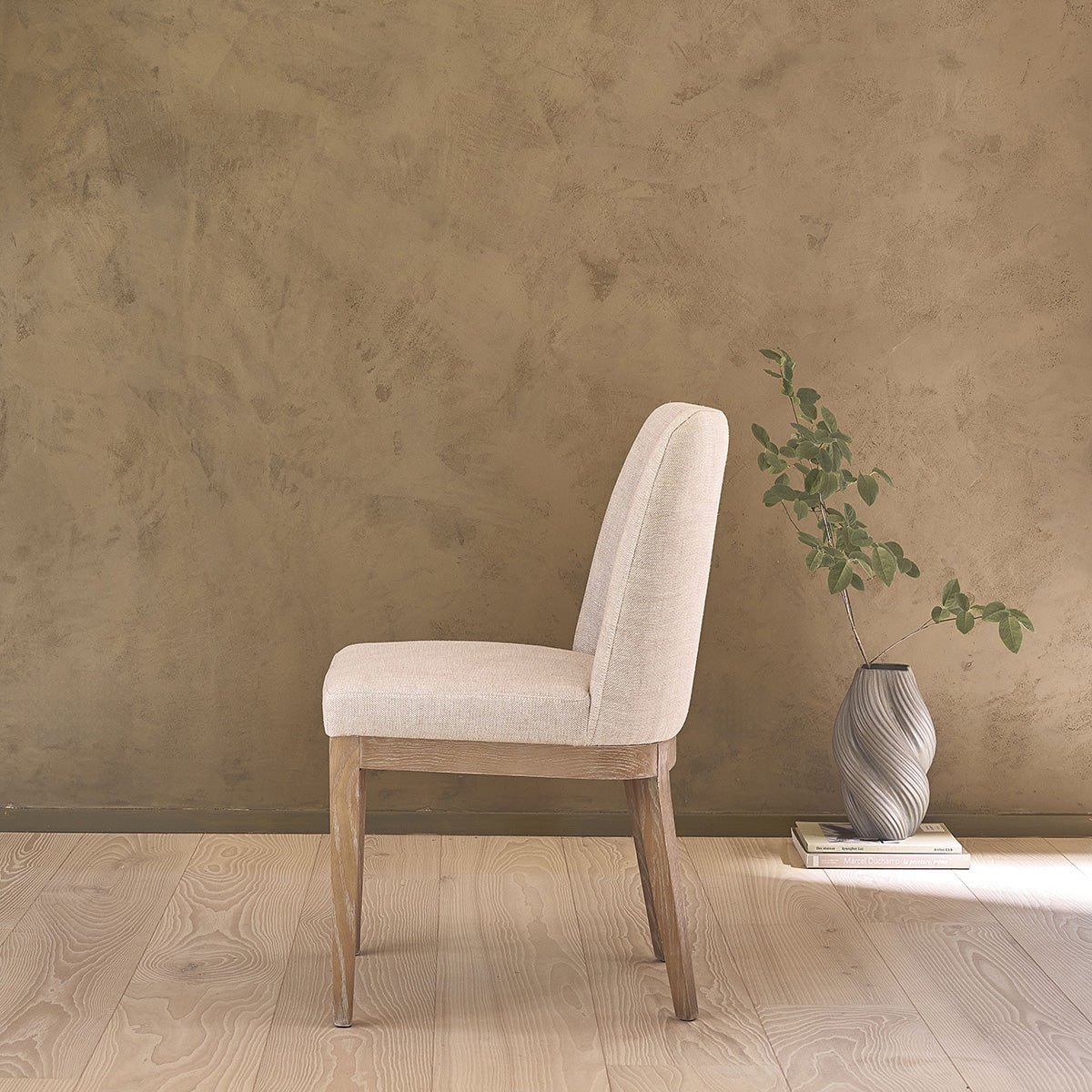 Berah Getah Margot lot 2 chaises chêne lin rembourrées