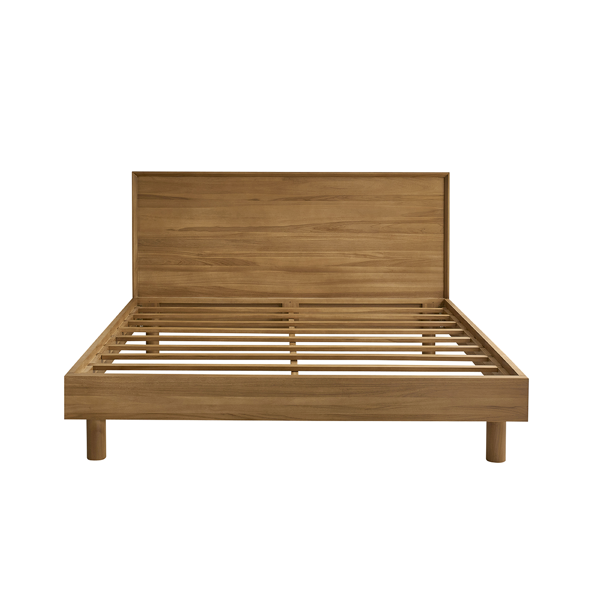 Berah Getah Gustave lit teck massif 180 cm avec sommier