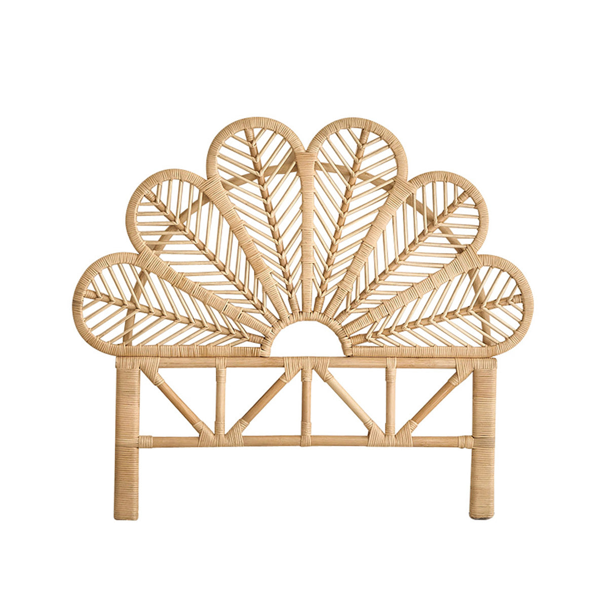 Berah Getah Colette tête de lit rotin 90 cm fleur