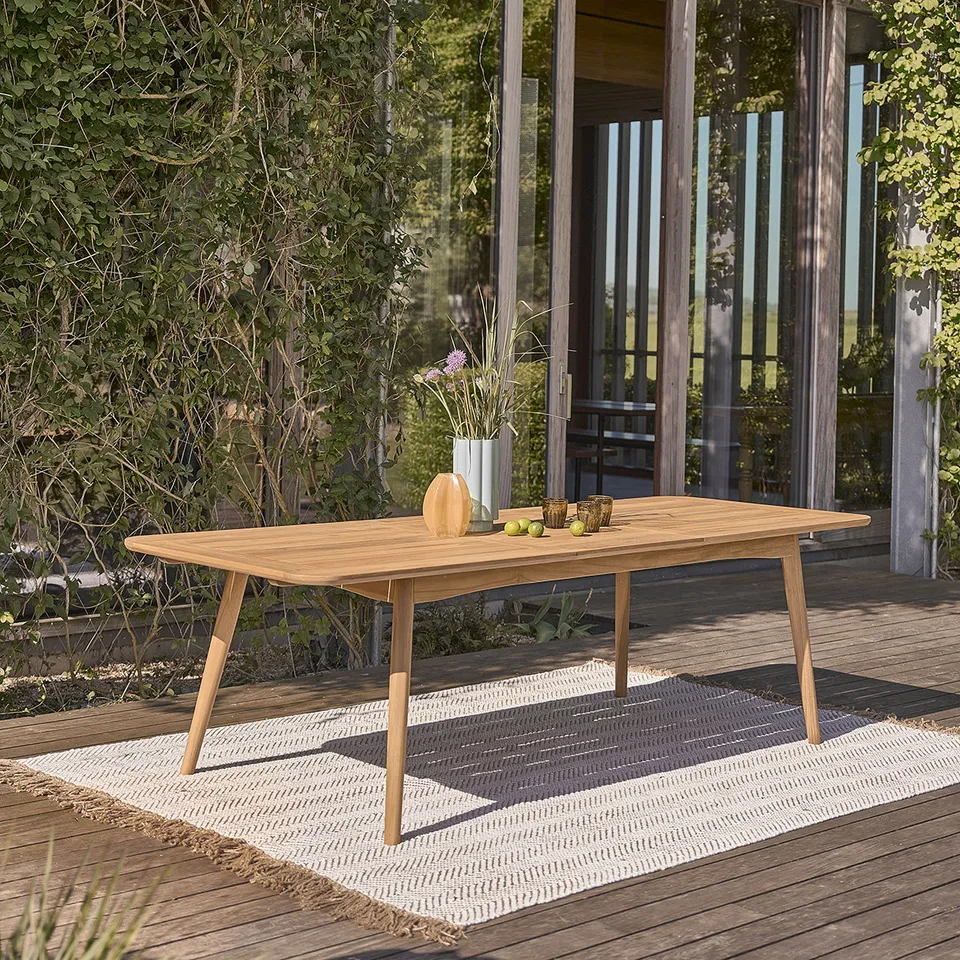 Berah Getah Aube table de jardin extensible teck 6/8 pers