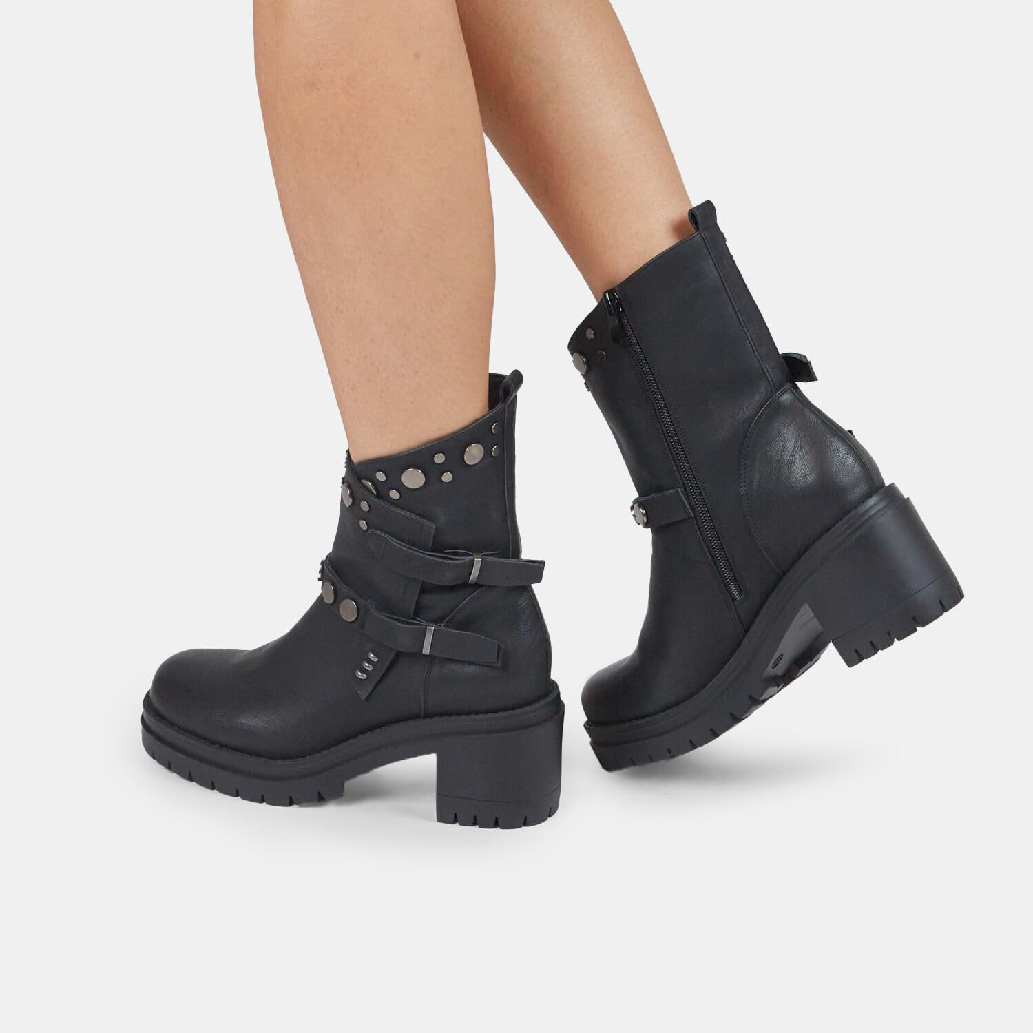 Bata Bottines Motardes Femme à Talons
