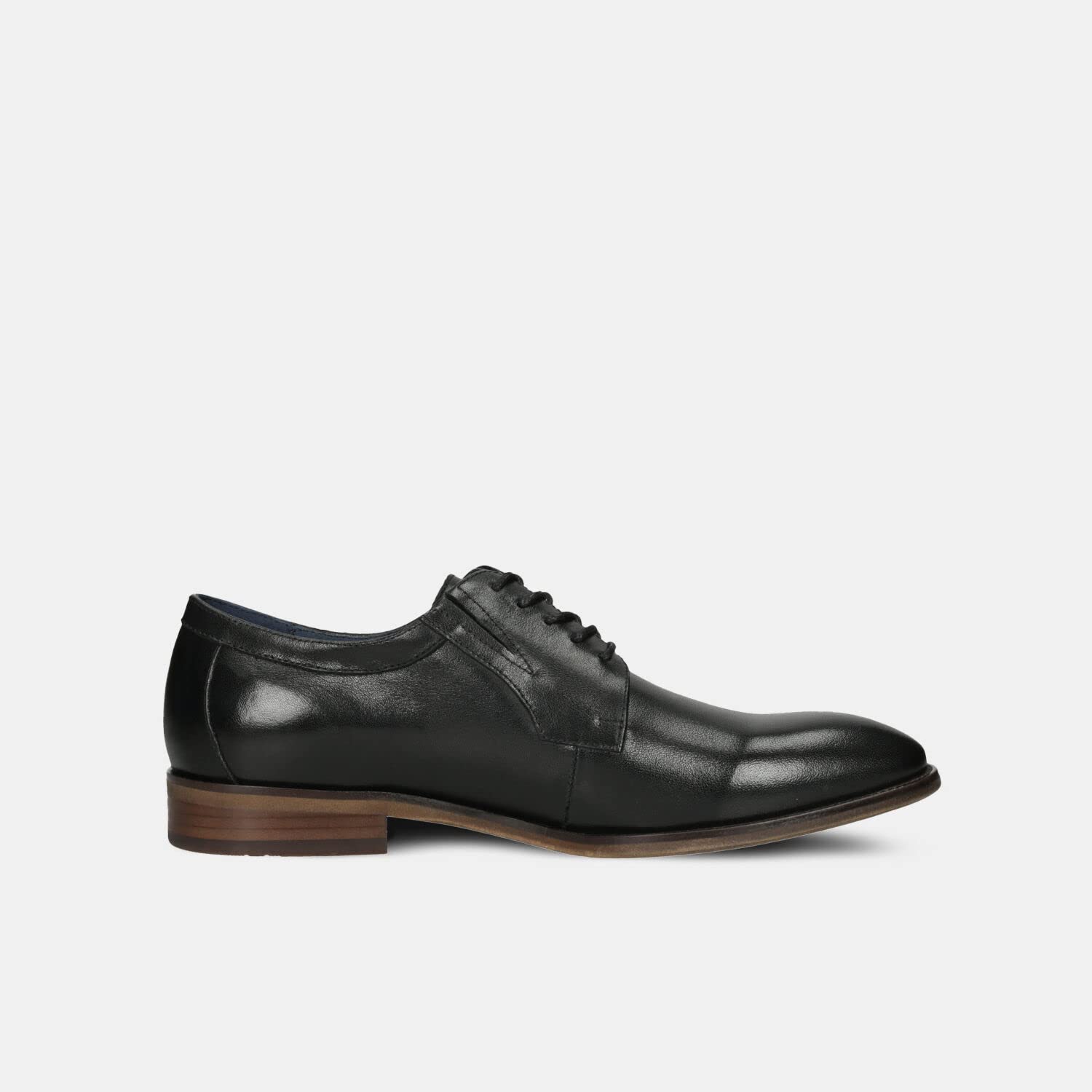 Bata derby homme cuir à lacets ville noir