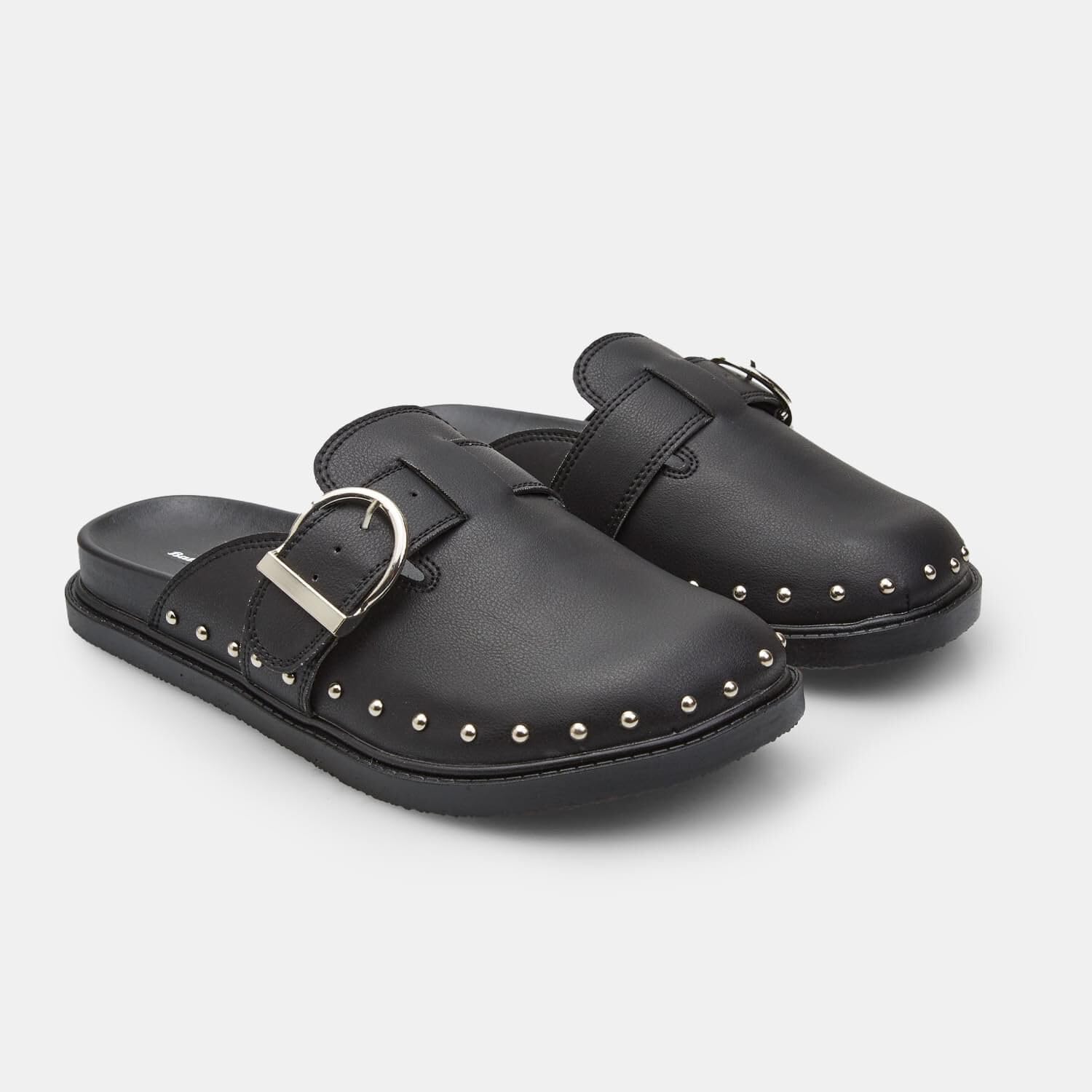 Bata Mocassins Femme Boucle Clous Noirs - Mocassins plats