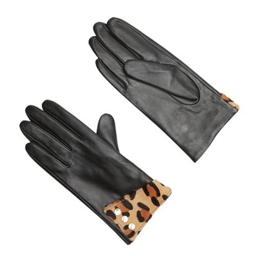 Bata Gants cuir détail animalier