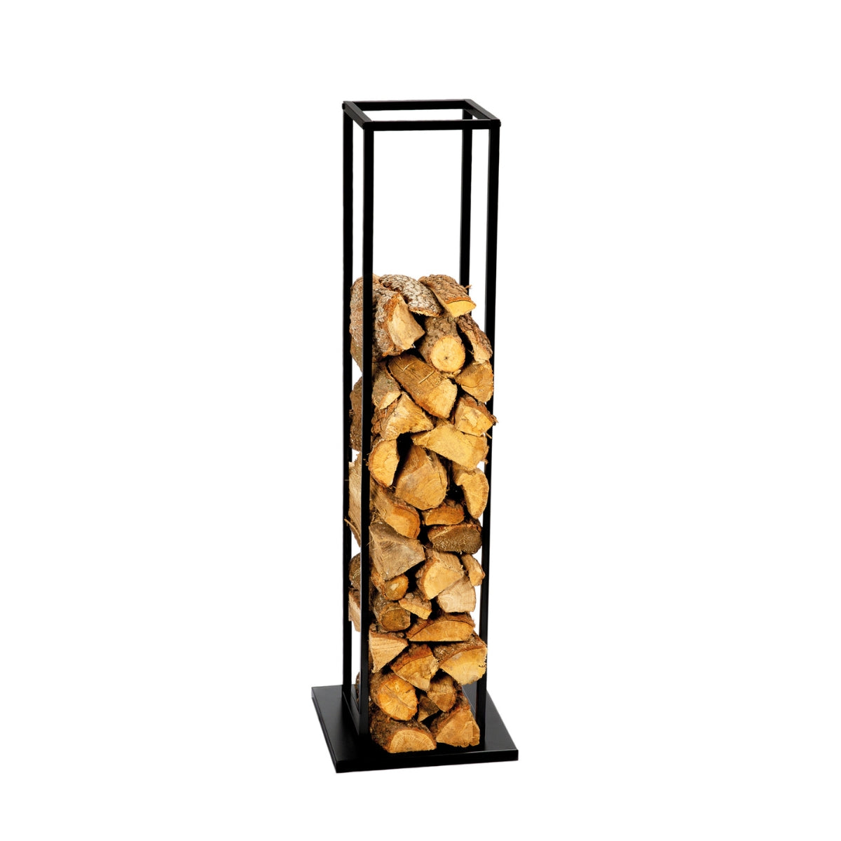 Andrea House Decoración porte-bûches métal noir 115 cm