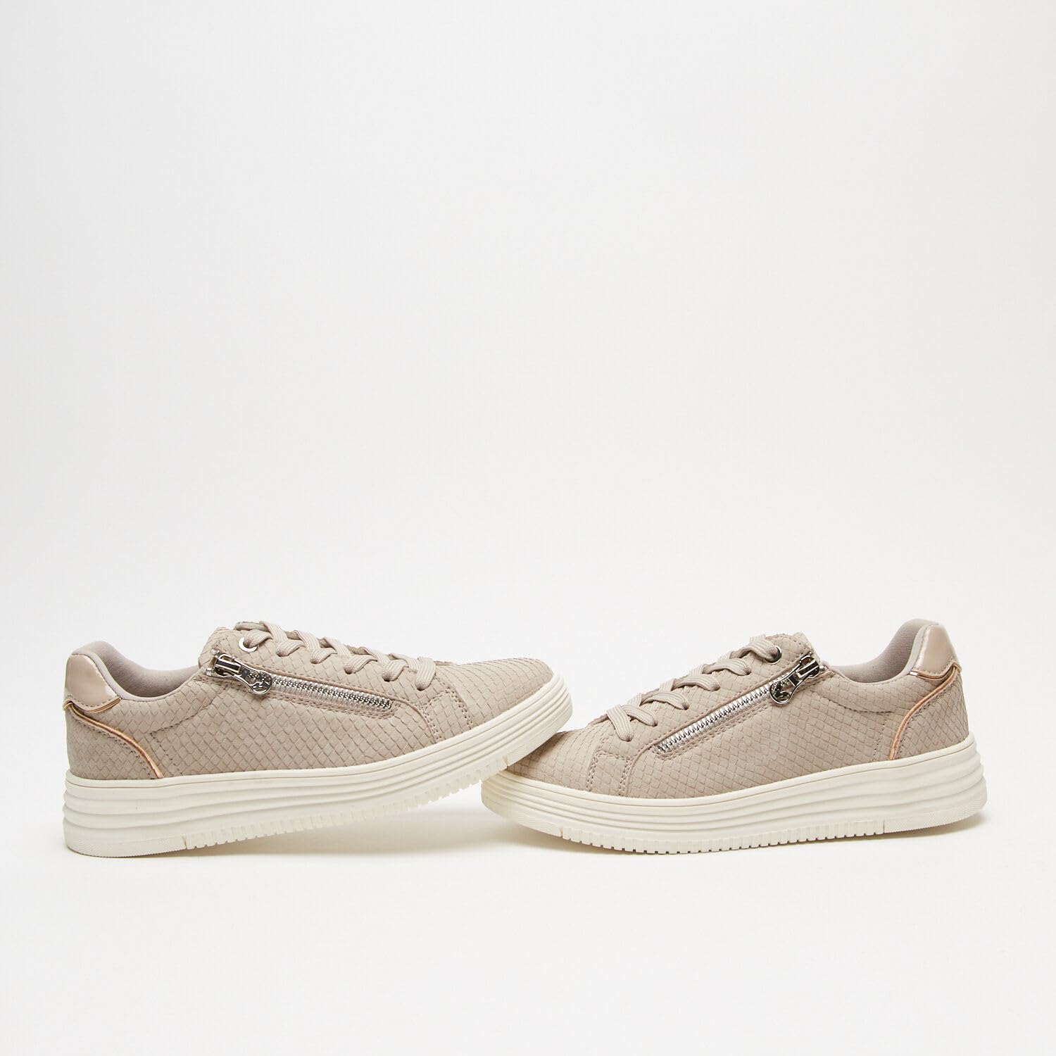 Bata sneakers femme zip latéral cuir synthétique