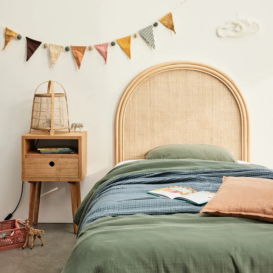Berah Getah Jane tête de lit rotin cannage 90 cm