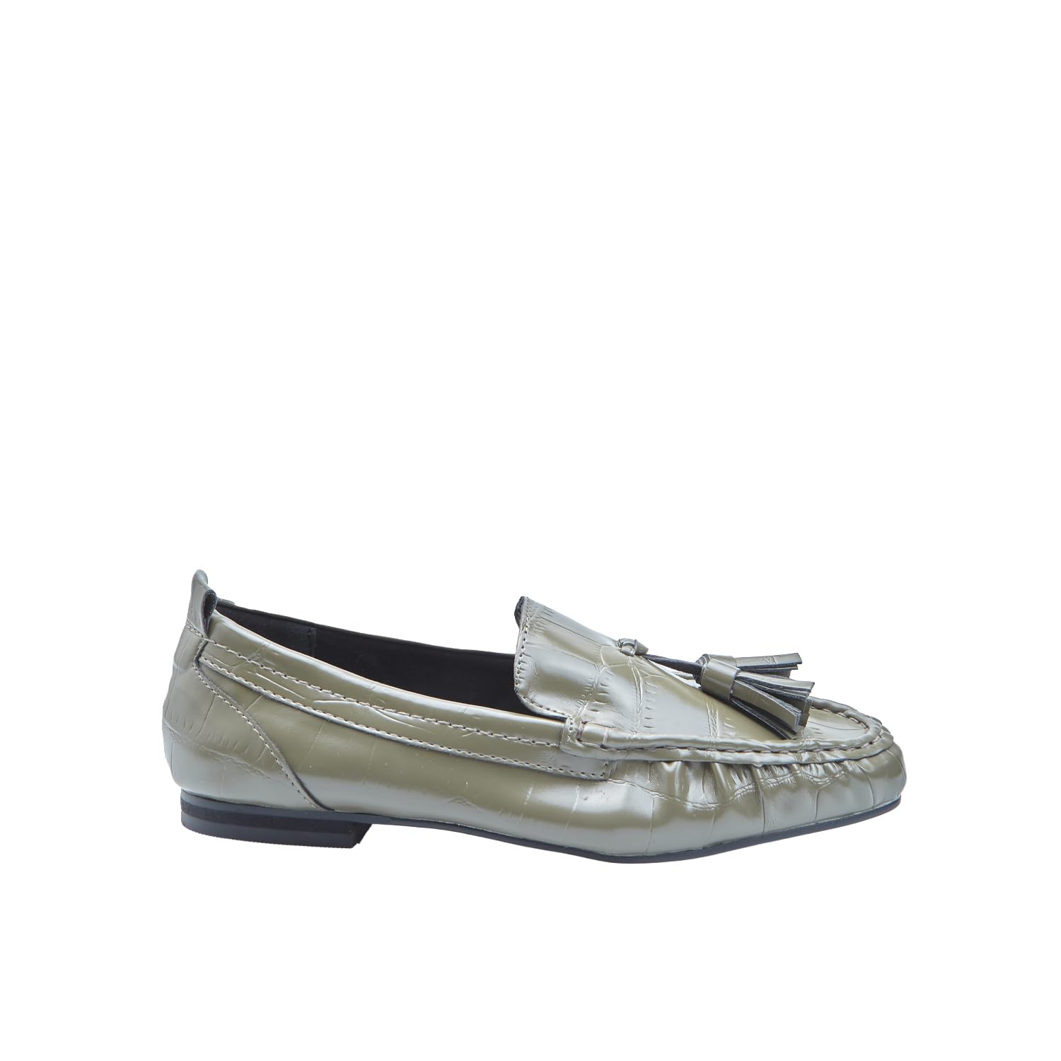 Bata Mocassins femme pompons noirs Red Label