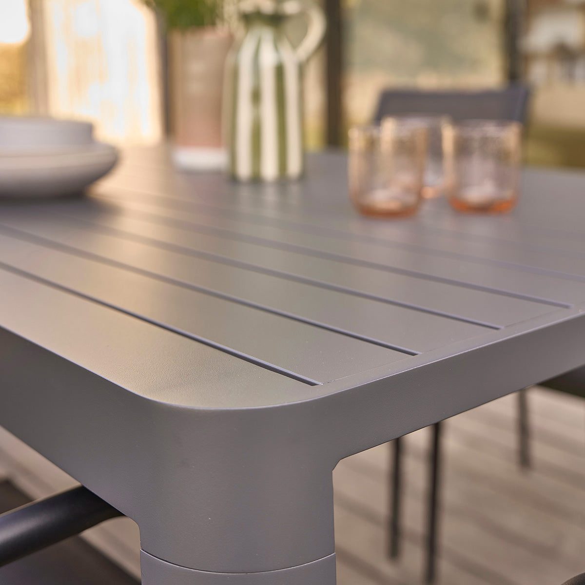 Berah Getah LAGON table jardin aluminium extensible 4/8 pers.