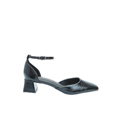 Bata Ballerines Mary Jane cuir noir bride cheville femme