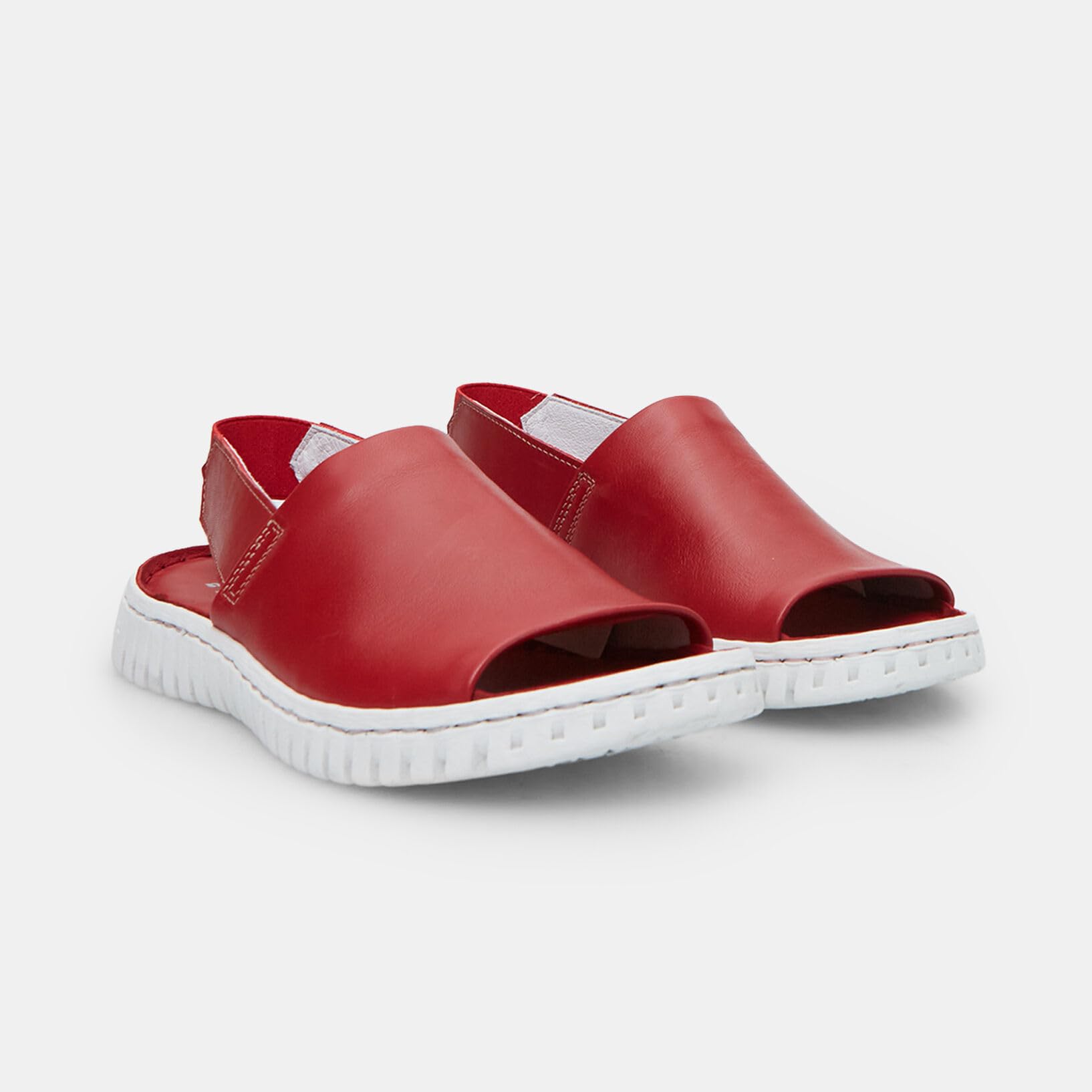Bata Sandales femme cuir maxi bande