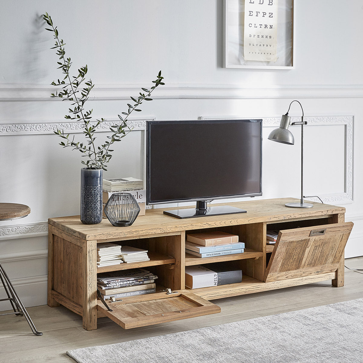 Berah Getah Cargo meuble TV teck recyclé 160 cm
