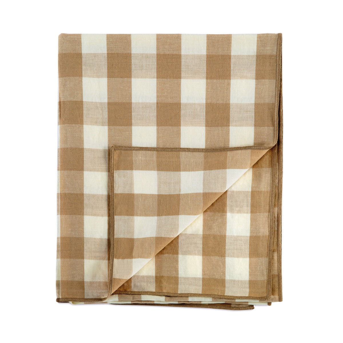 Andrea House chemin de table lin beige vichy
