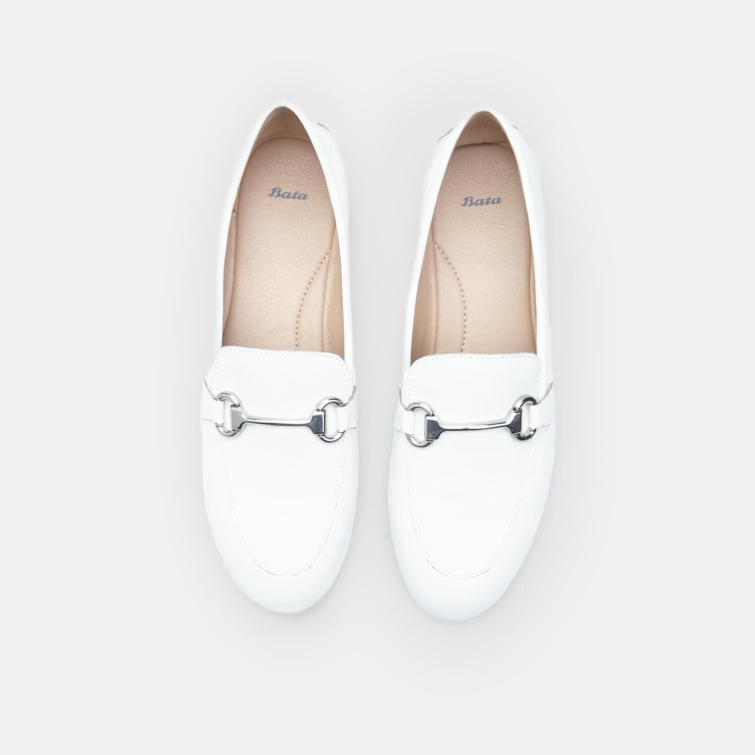 Bata Mocassins cuir femme daim doré semelle gomme