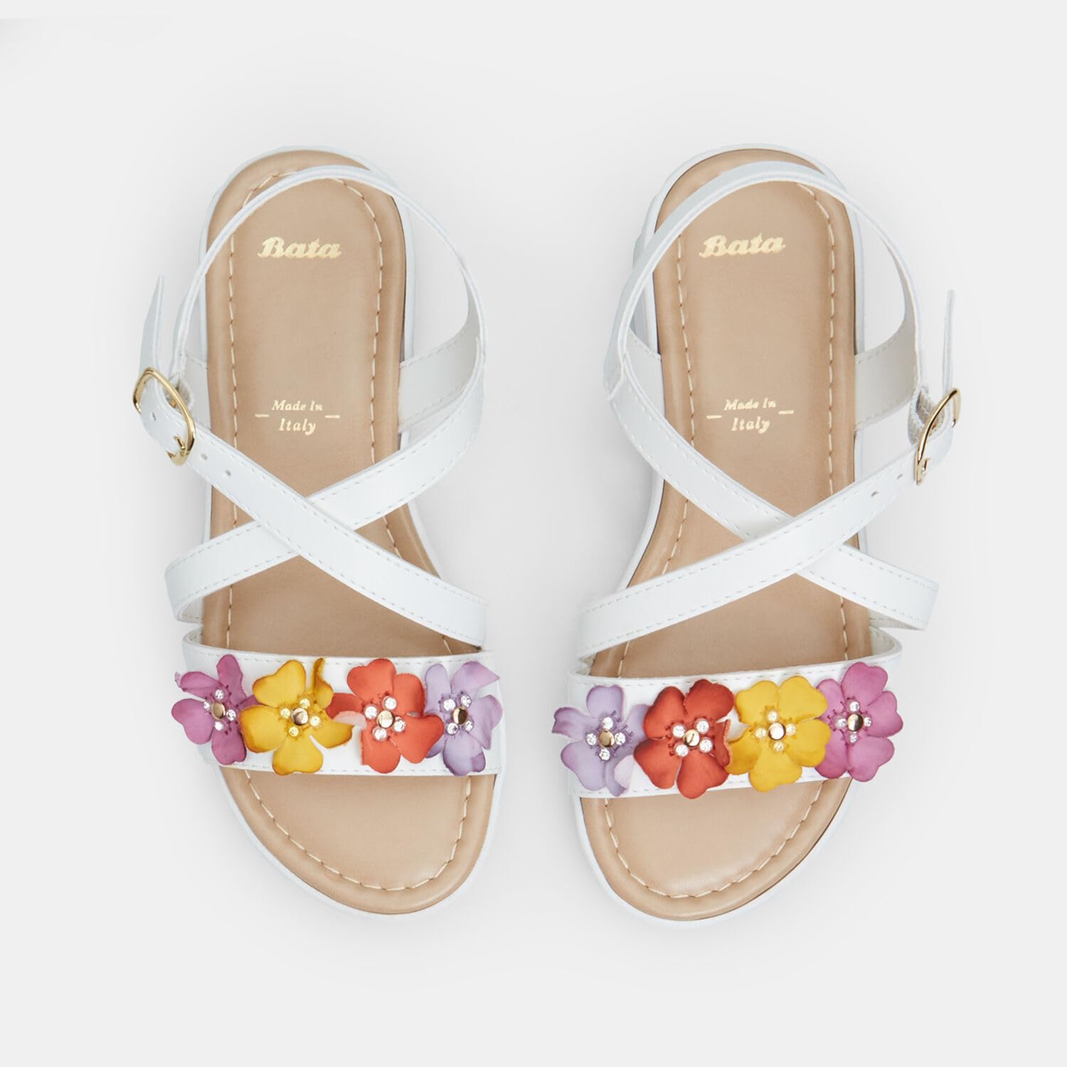 Bata sandales fille plates légères usage quotidien