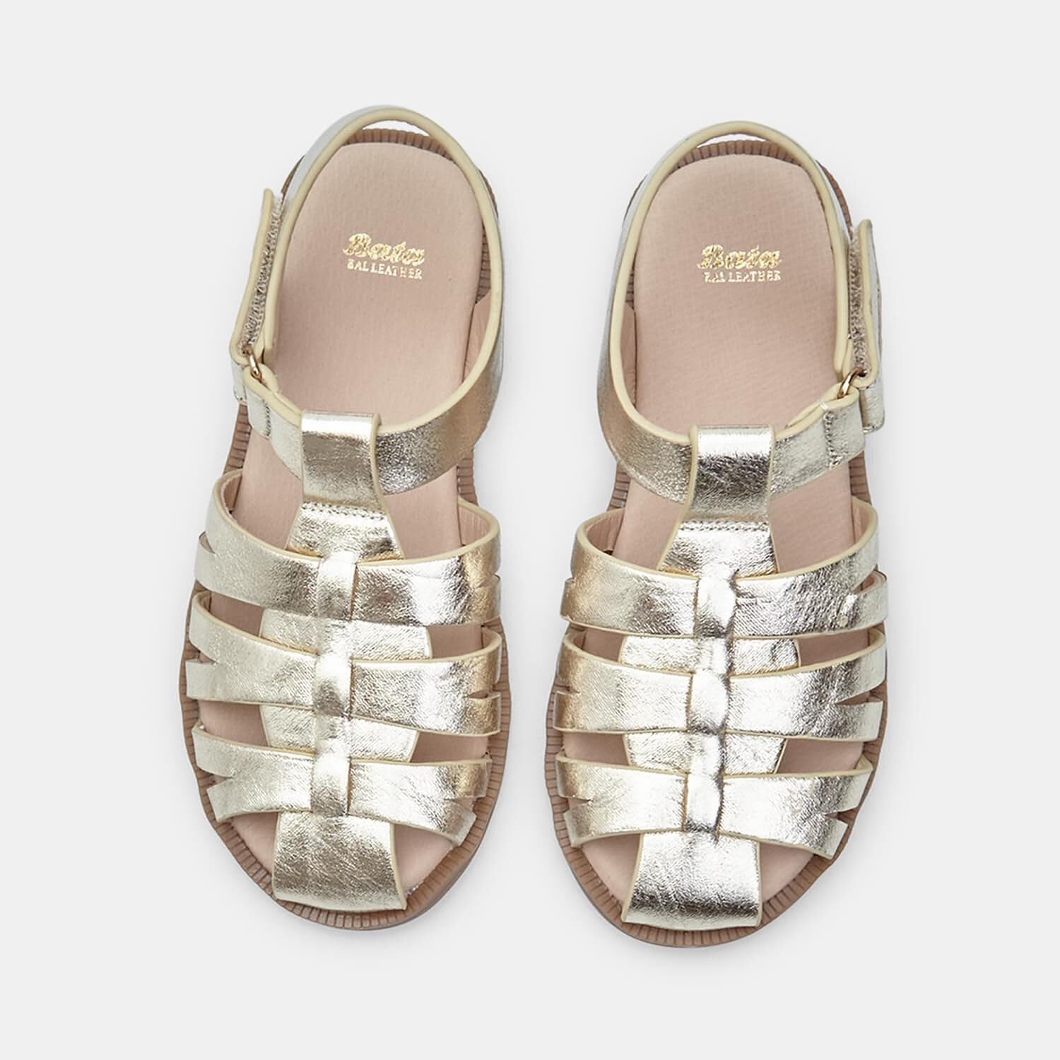 Bata Sandales fille légères argenté doré confort