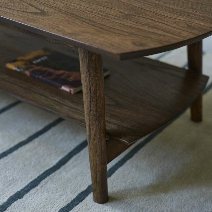 Berah Getah VINTAGE table basse mindi noyer 130 cm