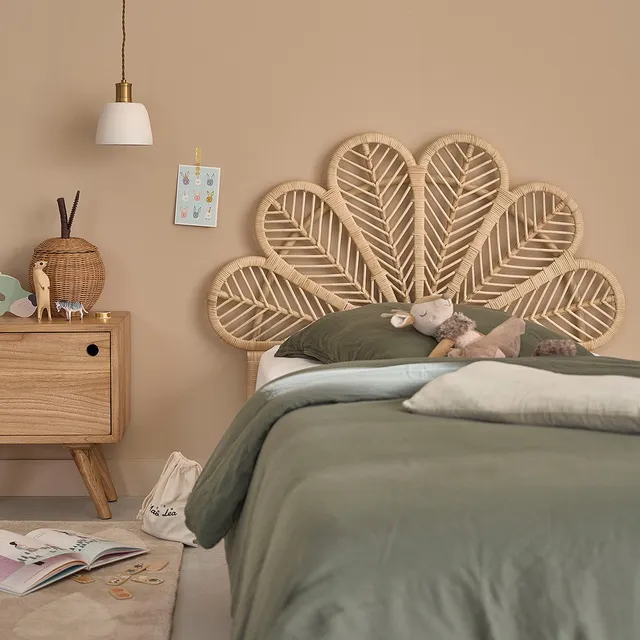 Berah Getah Colette tête de lit rotin 90 cm fleur