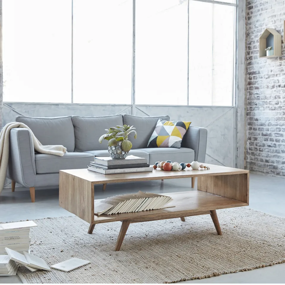 Berah Getah Odda table basse mindi 120 cm scandinave