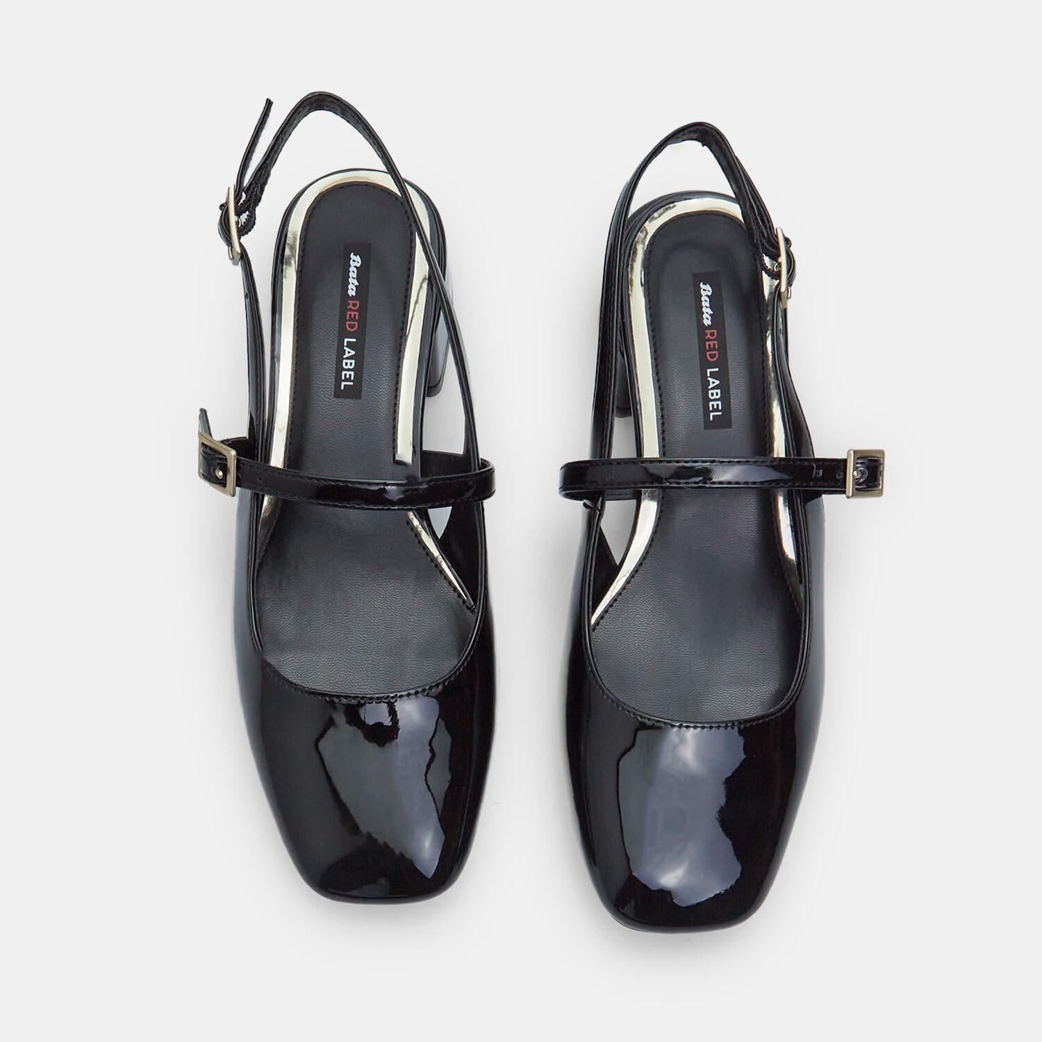 Bata Red Label Escarpins Vernis Femme Bride Arrière 3,5 cm