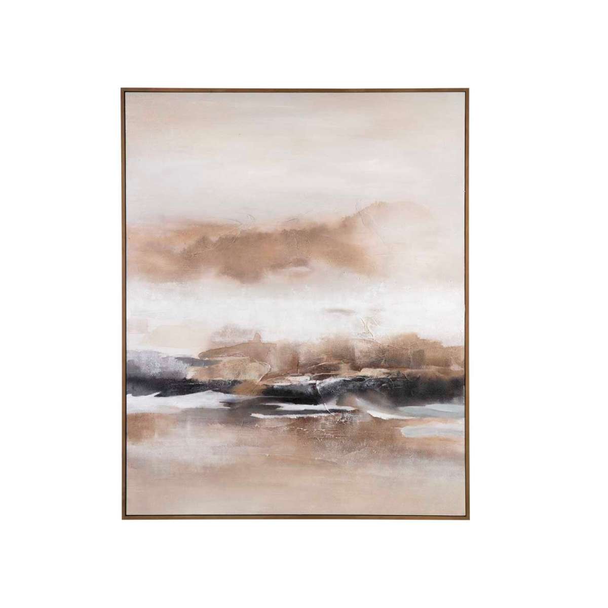 Andrea House Dakota tableau abstrait marron 80 x 100 cm