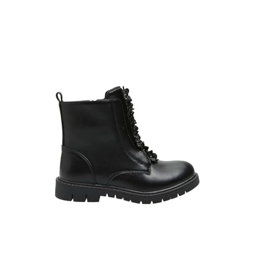 Bata Bottines Motard Fille Fleurs Paillettes
