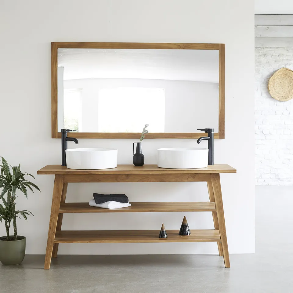 Berah Getah miroir teck rectangulaire 145x80 cm