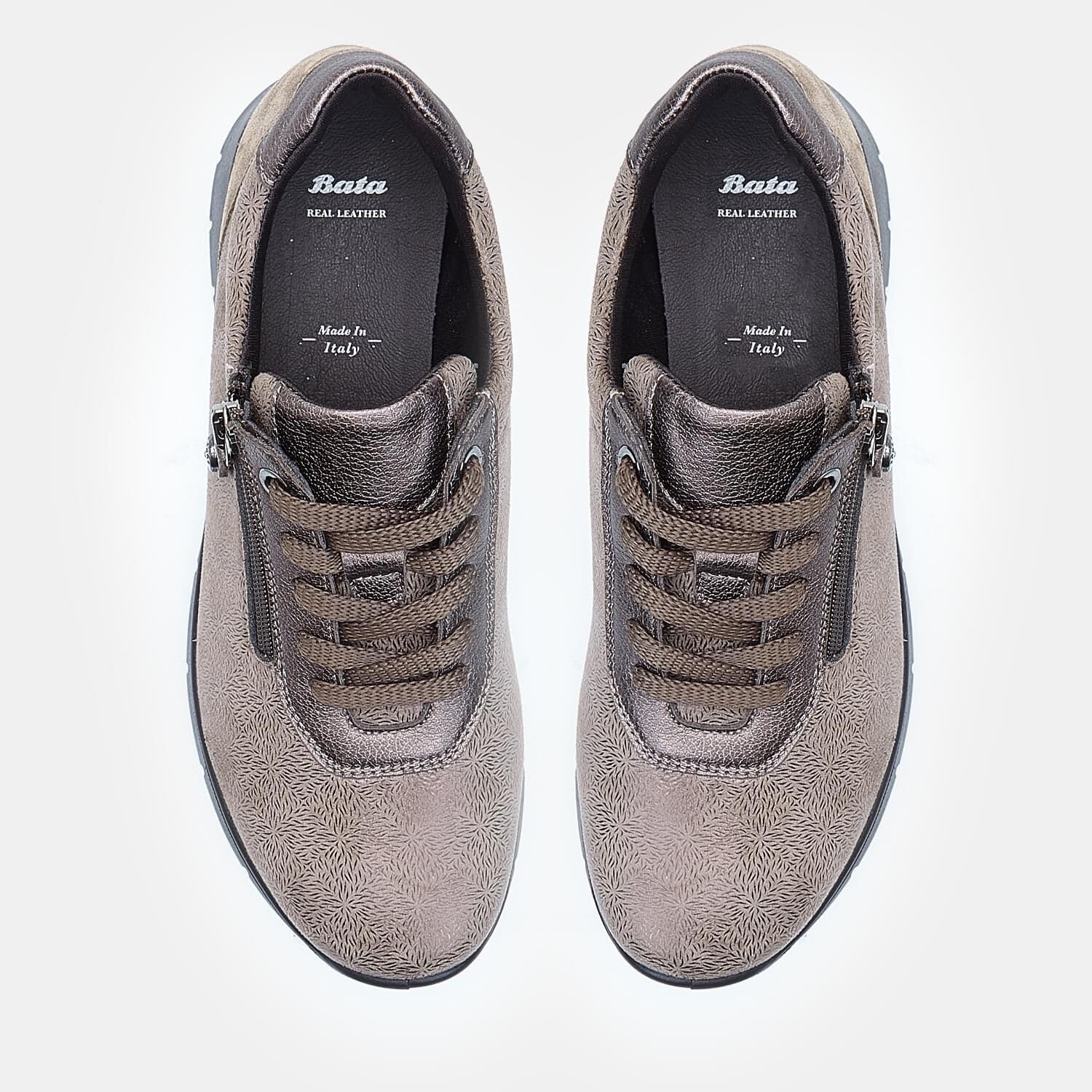 Bata Chaussures à lacets zippée femme confortable