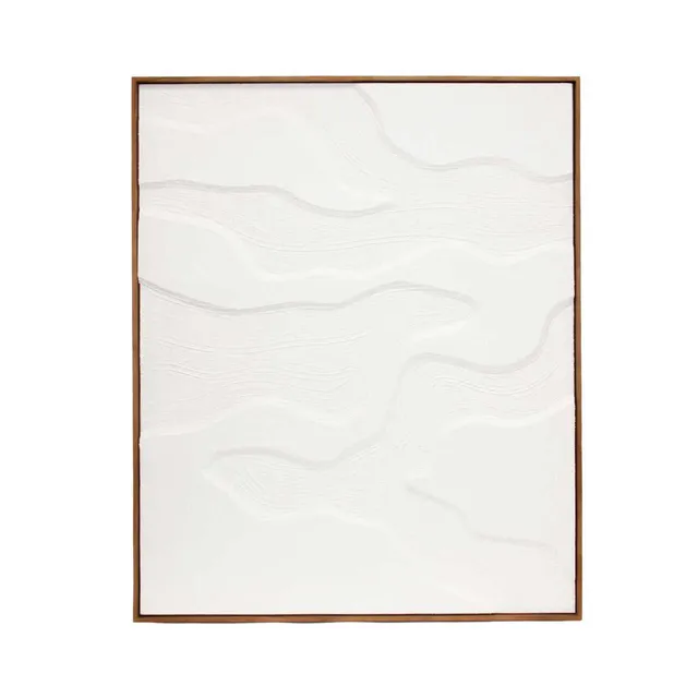 Andrea House Elounda tableau abstrait blanc 80x100 cm