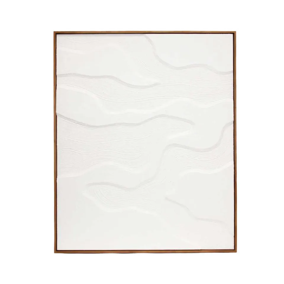 Andrea House Elounda tableau abstrait blanc 80x100 cm