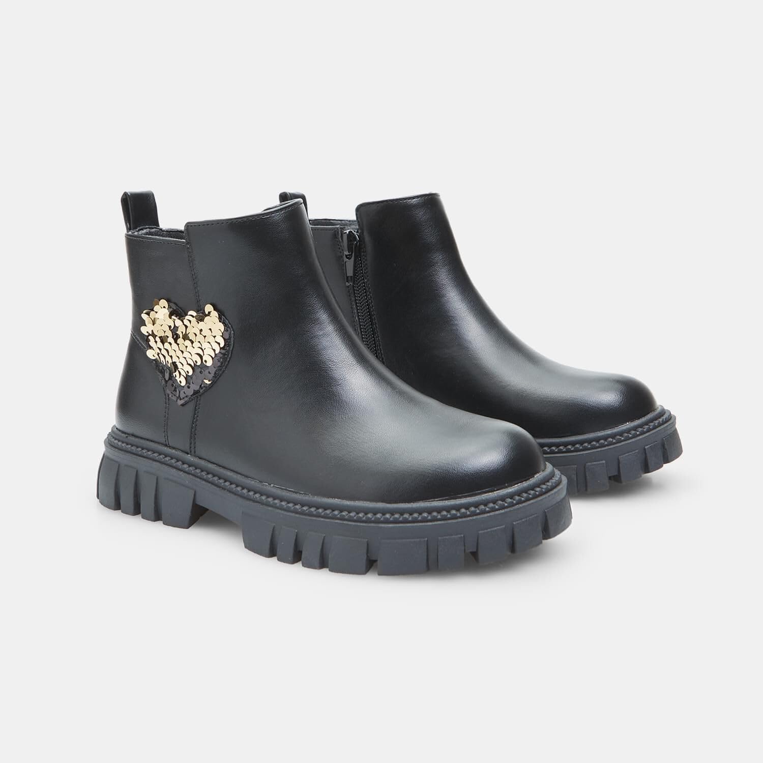 Bata Bottes fille patch cœur usage quotidien