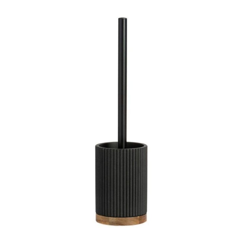Andrea House brosse WC noire bois résine