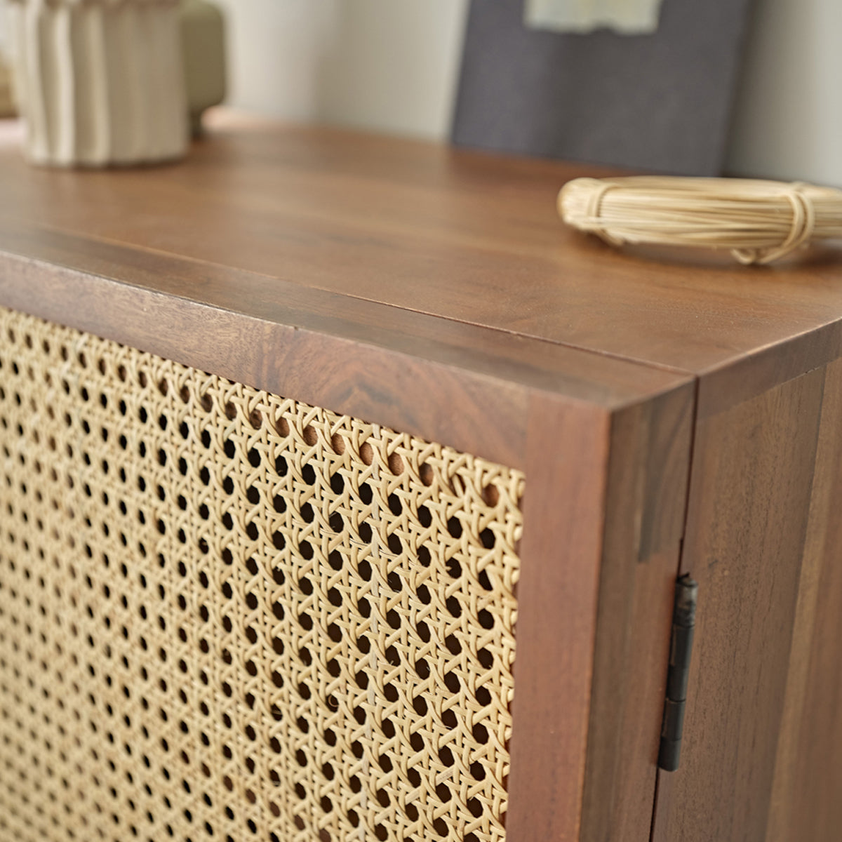 Berah Getah Leontine commode acacia cannage 120 cm